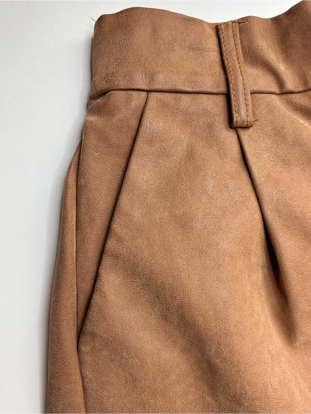 Free People Roma Vegan Suede Shorts Brown High Rise XS